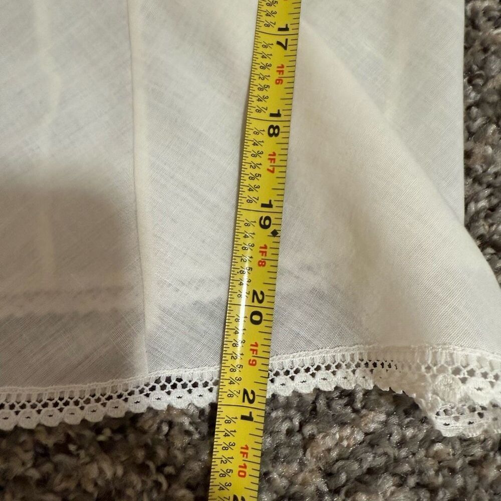 Vintage 60s Camisole Tank Top Medium White Lace  Fitted 1960s - Picture 4 of 4